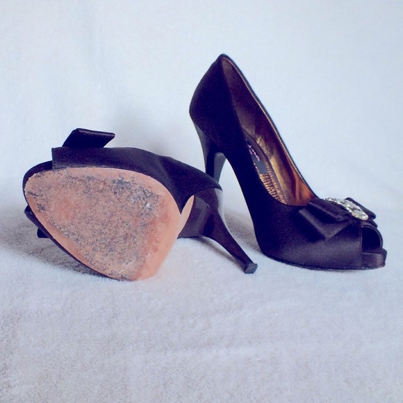 Brown Satin Dress Sandal - Picture 2 of 3